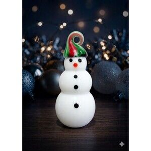Signed VITRIX 2010 Studio Art Glass SNOWMAN ⛄️